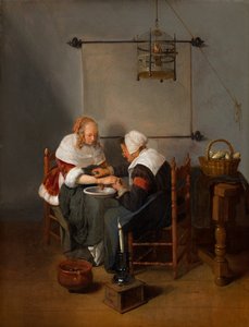 En gammal kvinna som blöder en ung kvinna, känd som "The Bloodletting", c.1660