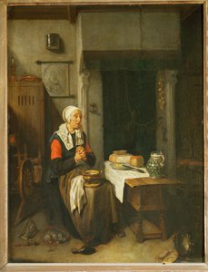 Att be bordsbön... av Quiringh Gerritsz. van Brekelenkam