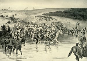 "Lord Roberts och hans armé korsar Wall River", 1901. av RM Paxton