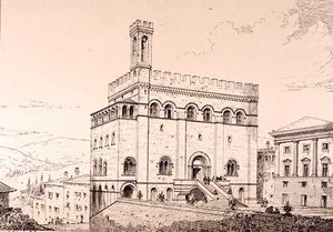Palazzo del Comune, Gubbio, Italien, från 