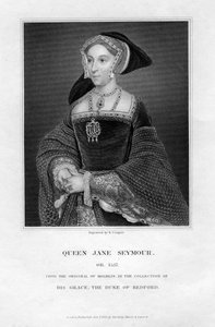 Jane Seymour, tredje fru och drottning av Henry VIII av England, 1823.