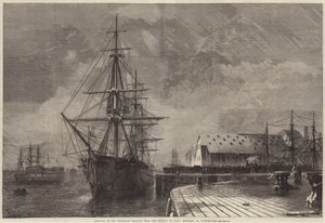 Flyttning av Peabodys kvarlevor från järnvägen till HMS Monarch i Portsmouth