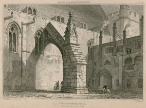 Westminster Hall, strävpelare på östra sidan