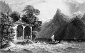 Tells Chapel, Lake Uri, Schweiz, 1836.