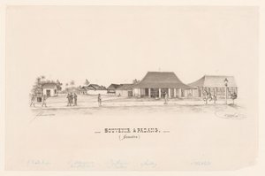 Åminnelse i Padang. (Sumatra) (titel på objekt) av R. Walthert (signed by artist)