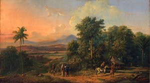 Skog och infödingshus, 1860.