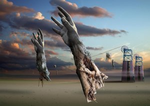 Surrealistiska ökenhänder av Radoslav Penchev