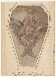 En Seraph Cartoon för ett broderi, 1466-1524.