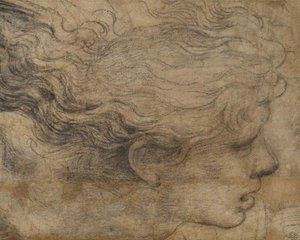 Huvudet av en ängel. av Raffaello Sanzio Raphael