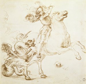 Sankt Georg och draken av Raffaello Sanzio Raphael