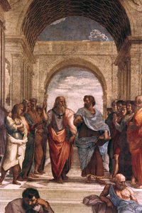 Atens skola, detalj av Platon och Aristoteles, 1508-1511 av Raffaello Sanzio Raphael