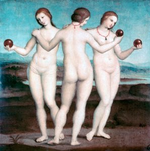 De tre nåderna, 1504-1505 av Raffaello Sanzio Raphael