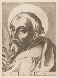 Heilige Judas Taddeus St. Thaddeus (titel på objekt) Kristus, Maria och de tolv apostelen (serietitel) The Sacred Apostolic College (serietitel)