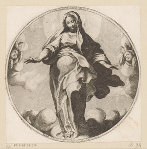 Mary i molnen Sancta Maria Mater Dei (titel på objekt)