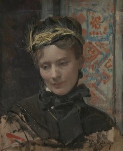 Porträtt av en dam. 1885-95 av Raimundo de Madrazo y Garreta