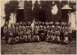 Avdelning ur Bhopal-bataljonen i Indore av Raja Deen Dayal