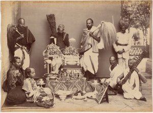 Maharajan av Rewa i bön av Raja Deen Dayal