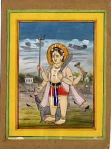 En stående figur av Bhairava, en form av Śiva. av Rajasthan School