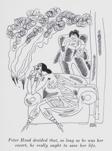 Illustration til "But Gentlemen Marry Brunettes" af Anita Loos (litho)swed av Ralph Barton