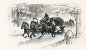 Dostojevskij och hans medfångar packades in i slutna slädar för den långa resan till Sibirien av Ralph Bruce