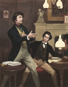 Henry Irving (1870-1919) med William Hoskins (gouache på papper)