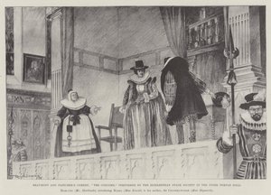 Beaumont och Fletchers komedi, The Coxcomb, framförd av Elizabethan Stage Society i Inner Temple Hall av Ralph Cleaver