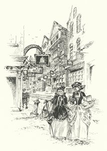 Street sjunger; London (gravyr) av Ralph Cleaver