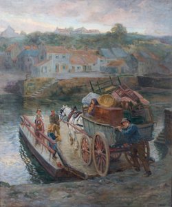 Crossing Hylton Ferry, 1912 av Ralph Hedley