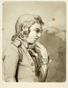 Porträtt av Henry Armstrong (penna och wc på papper) av Ralph II Waters