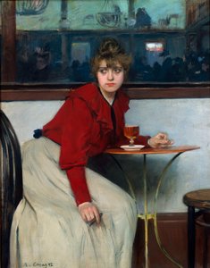 Vid Moulin de la Galette eller La Madeleine. Målning av Ramon Casas i Carbo (1866-1932)