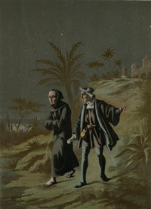 Columbus med Prior av La Rabida åker till Palos