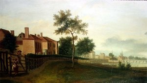Themsen från Battersea (olja) av Ramsay Richard Reinagle