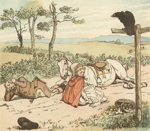 En bonde travade på sitt gråa sto av Randolph Caldecott