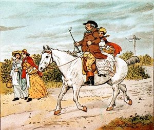 En bonde gick på trav på sitt grå sto av Randolph Caldecott