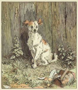 An Elegy On The Death Of A Mad Dog (färg litho) av Randolph Caldecott