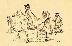 John Gilpin ger sig ut på sin resa till Edmonton, 1878, c1918. av Randolph Caldecott