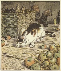 The House That Jack Built (färg litho) av Randolph Caldecott