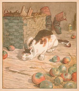 Katten som åt råttan som åt malten..., c1878. av Randolph Caldecott