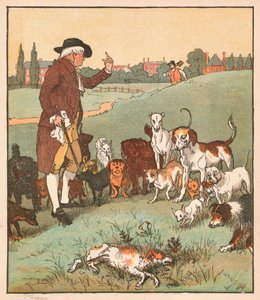Hunden det var som dog, c1879. av Randolph Caldecott