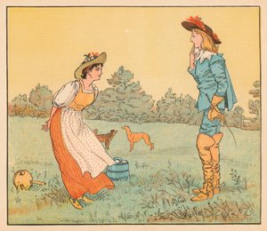 Då kan jag inte gifta mig med dig, min vackra piga!, c1882. av Randolph Caldecott