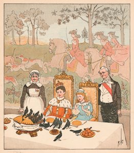 Var inte det en läcker rätt att ställa inför kungen, 1880. av Randolph Caldecott