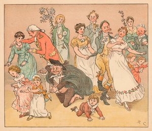 ...och alla föll för att spela spelet catch-as-catch-can..., c1885, 1934. av Randolph Caldecott