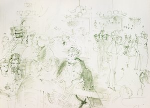 Bal på Moulin de la Galette; Bal au Moulin de la Galette av Raoul Dufy