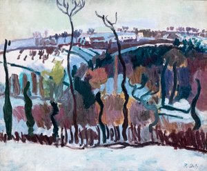 Trädridå vid Falaise av Raoul Dufy