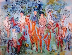 Ryttare i skogen av Raoul Dufy