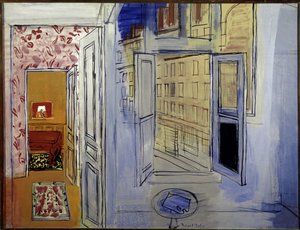 Impasse Guelma-verkstaden (olja på duk av Raoul Dufy