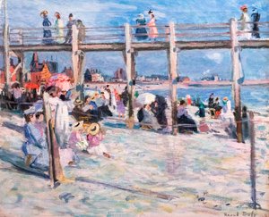 Marie-Christines bad i Ste-Adresse av Raoul Dufy