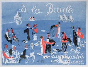 Affisch som gör reklam för badorten La Baule av Raoul Dufy