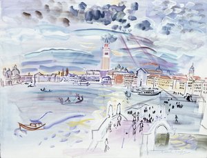 Riva degli Schiavoni, Venedig av Raoul Dufy