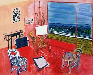 Studio i Vence (olja på duk) av Raoul Dufy